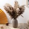 Dried Pampas Grass Decor 17 Inch Bulk Natural Small Pompous Wild Fluffy Pampas Floral Boho Decor Flowers for Wedding Party Farmhouse Home Bathroom Office Kitchen(100 Pcs,Brown)